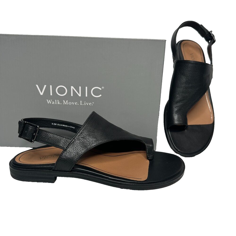 Vionic Ella Sling Back Comfort Flat Sandal 6.5 New
